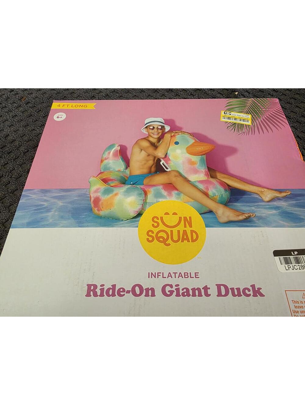 Sun Squad Giant Duck Pool Float 4 Ft